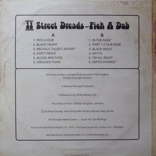 PICK A DUB / KEITH HUDSON - STAMINA RECORDS / VINTAGE REGGAE RECORD SHOP