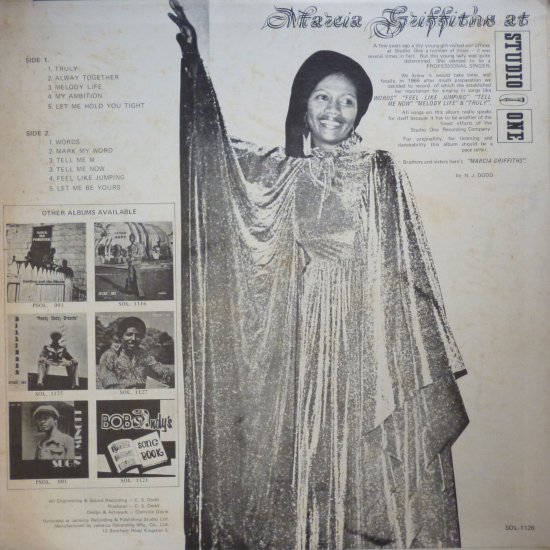 MARCIA GRIFFITHS AT STUDIO ONE / MARCIA GRIFFITHS - STAMINA ...