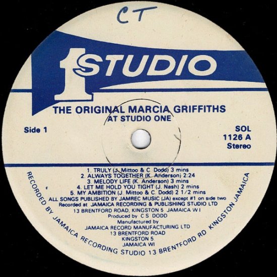 MARCIA GRIFFITHS AT STUDIO ONE / MARCIA GRIFFITHS - STAMINA ...