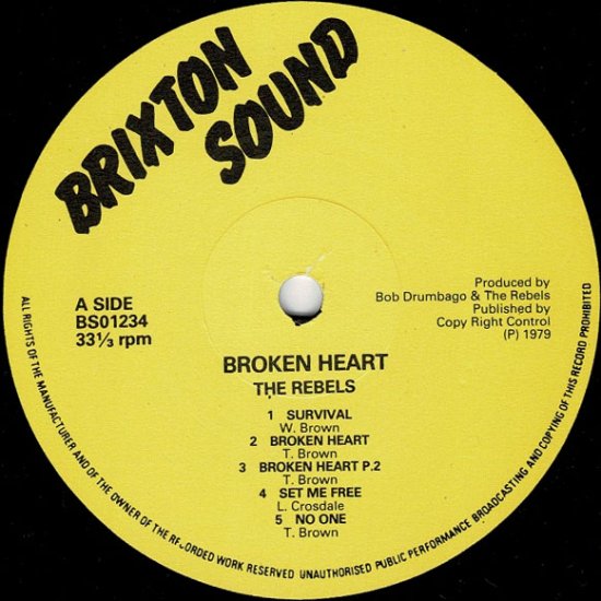 BROKEN HEART / THE REBELS & ALLIES - STAMINA RECORDS / VINTAGE