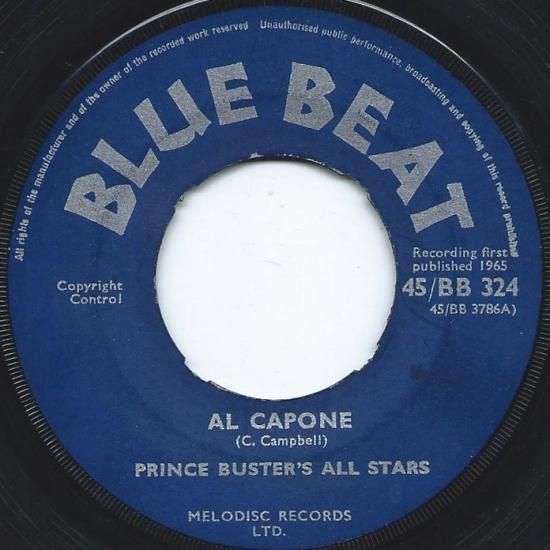 7インチ Prince Buster one step beyond 収録 A:ONE STEP BEYOND / PRINCE BUSTERB:AL CAPONE / PRINCE BUSTER
