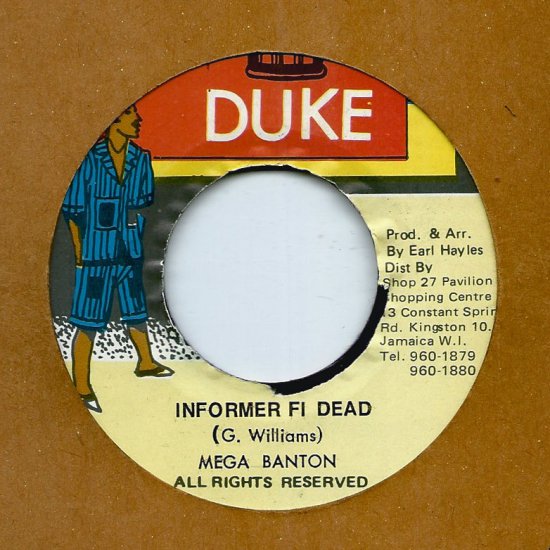 RE-USED】INFORMER FI DEAD / MEGA BANTON - STAMINA RECORDS