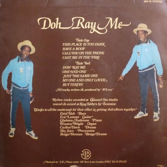 洋楽 Barrington Levy Doh Ray Me UK org LP Barrington Levy – Doh Ray Me – Vinyl (LP, Album), 1980