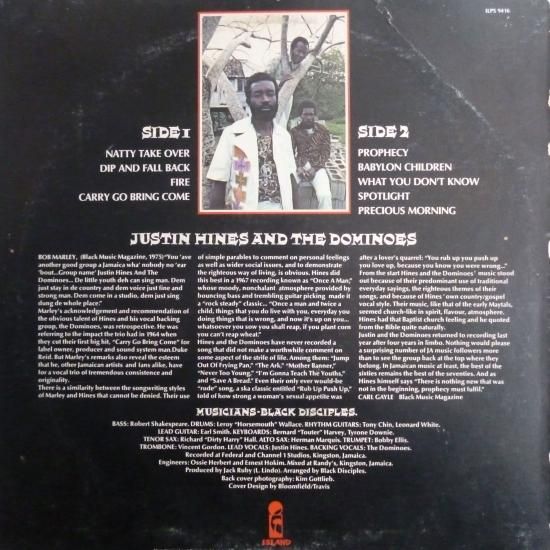 英LP Justin Hinds &amp; The Dominoes Jezebel ILPS9416  /00260 Justin Hines And The Dominoes – Jezebel – Vinyl (LP, Album