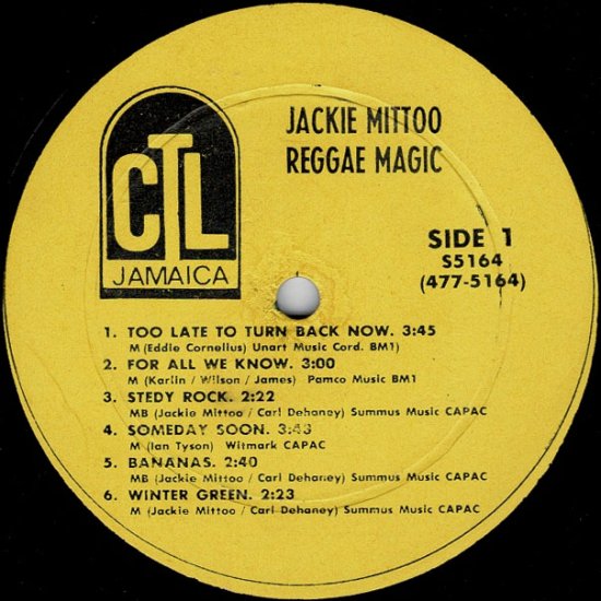 REGGAE MAGIC! / JACKIE MITTOO - STAMINA RECORDS / VINTAGE REGGAE