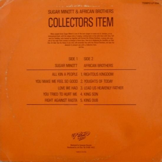 COLLECTORS ITEM / SUGAR MINOTT & THE AFRICAN BROTHERS - STAMINA