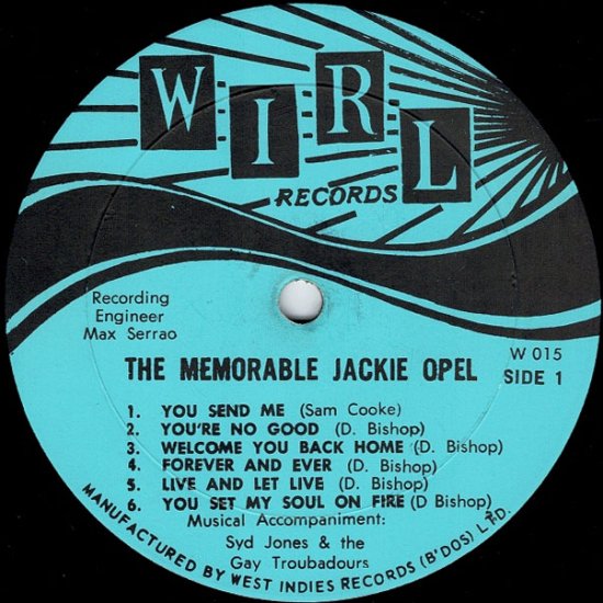 THE MEMORABLE JACKIE OPEL / JACKIE OPEL - STAMINA RECORDS 
