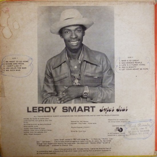 SUPER STAR / LEROY SMART - STAMINA RECORDS / VINTAGE REGGAE RECORD