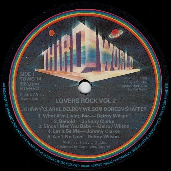 LOVERS ROCK Vol.2 / JOHNNY CLARKE & DELROY WILSON & DOREEN SHAFFER