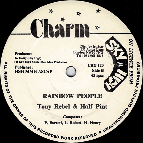 A:JAH LOVE INNA ME / TONY REBEL & GARNET SILK & HALF PINTB:RAINBOW PEOPLE /  T. REBEL & H. PINT - STAMINA RECORDS / VINTAGE REGGAE RECORD SHOP