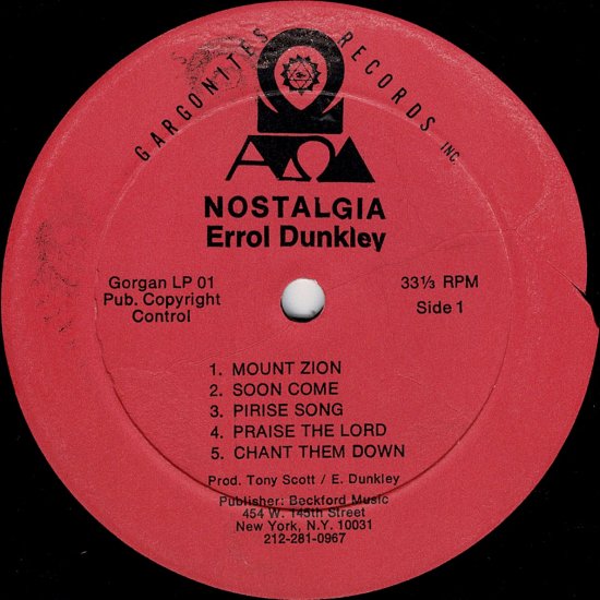 NOSTALGIA / ERROL DUNKLEY - STAMINA RECORDS / VINTAGE REGGAE 