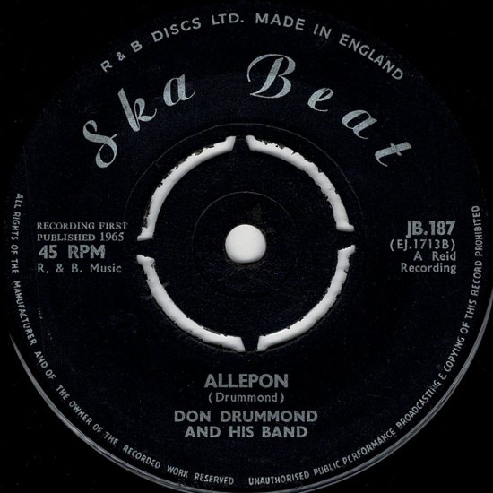 SKA】7inch ALLEPON-DON DRUMMOND - 洋楽