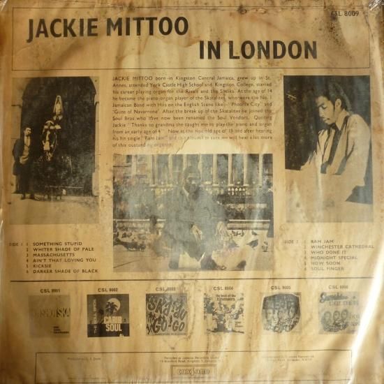 中古 Jackie Mittoo in London LP 綺麗目 中古 Jackie Mittoo in London LP 綺麗目 - メルカリ