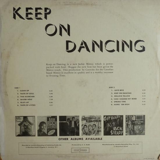 KEEP ON DANCING / JACKIE MITTOO - STAMINA RECORDS / VINTAGE