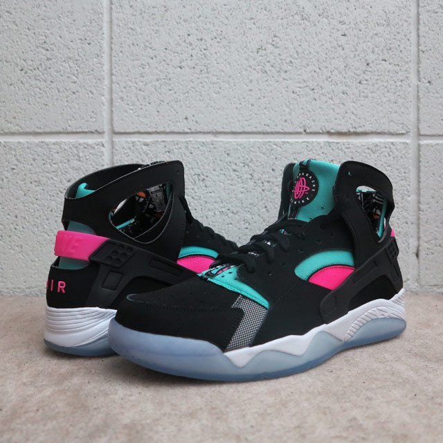 blue pink and black huaraches