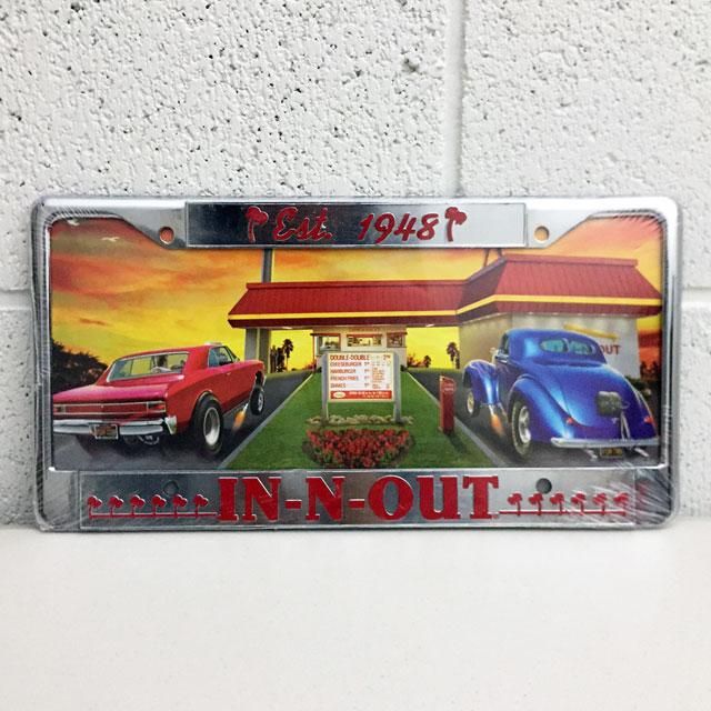 in n out ライセンスフレーム　ローライダー　usdm in n out ライセンスフレーム ローライダー usdm IN-N-OUT インナウト