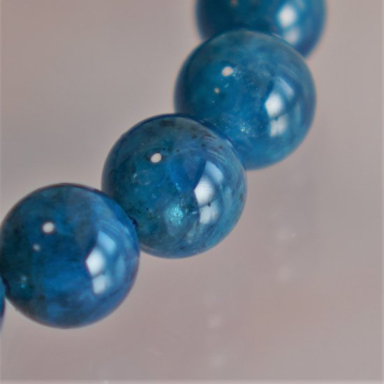 ブルーアパタイト ブレスレット 10mm - Crystalcolors* パワーストーン