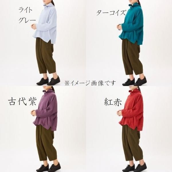 ミ・デゥー mi・deu・・・ 綿ガーゼ小花柄丸首プルオーバー （オレンジ） ミ・デゥー mi・deu・・・ 綿ガーゼ小花柄丸首プルオーバー
