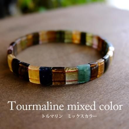 美品！ミックストルマリン◆ネックレス★天然石6~14mm★パワーストーンアクセサリー