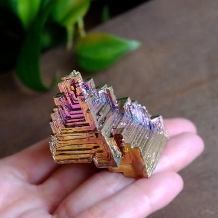 ビスマス結晶　懐中時計型置物 楽天市場】ビスマス結晶 3個セット 研究用標本 金属鉱物(80-100g