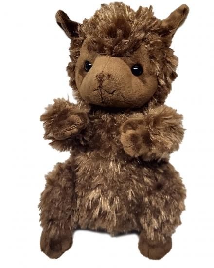 アルパカ ダークブラウン ハンドパペット - ぬいぐるみメーカーTAKE