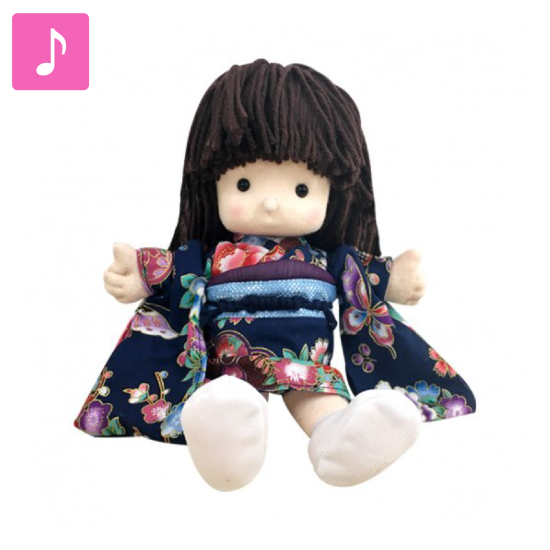 オルゴール 人形 ぬいぐるみ 森の音楽隊 非売品 まとめ売り レア 日本人形きぬちゃん S オルゴール (ネイビー) - ぬいぐるみ