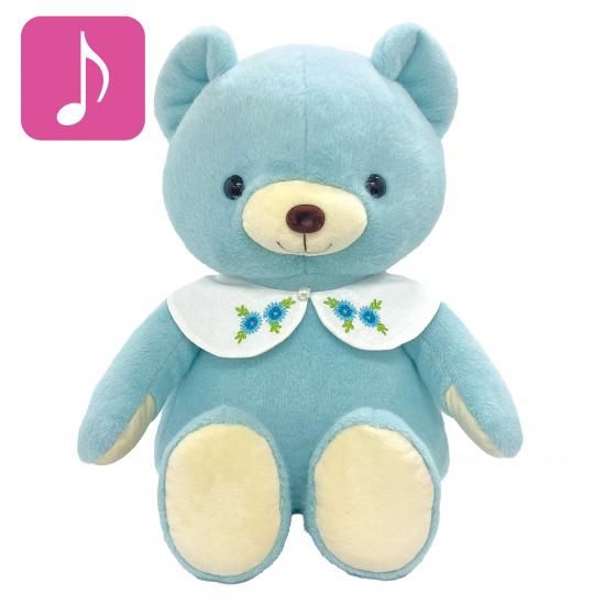 仔熊のドロップ L(ブルー) オルゴール - ぬいぐるみメーカーTAKE OFFの