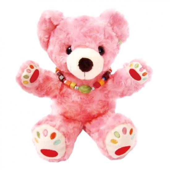 仔熊のラルク ハンドパペット(ピンク) - ぬいぐるみメーカーTAKE OFFの