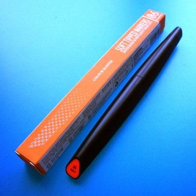 オレンジ色 スチールマーカー(固型・蛍光色) 1箱(10本) 大崎電工