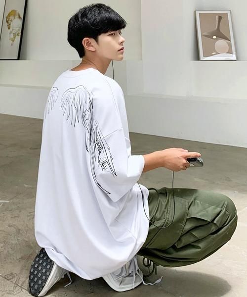 goa ゴア　バックフェザープリントTシャツ　羽柄　Y2K 00s goa フェザー バックプリント 切りっぱなし Tシャツ - メルカリ