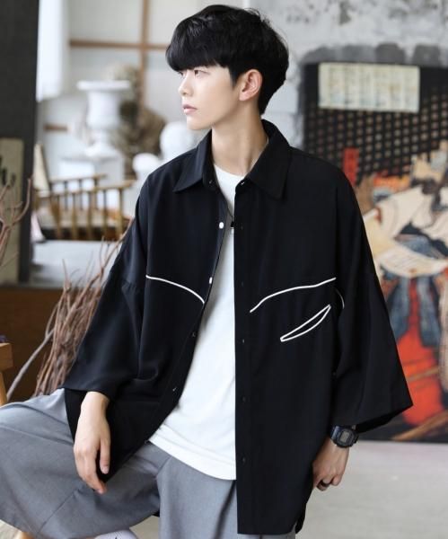 neos -sellect design-】ビッグシルエット パイピング ポケット