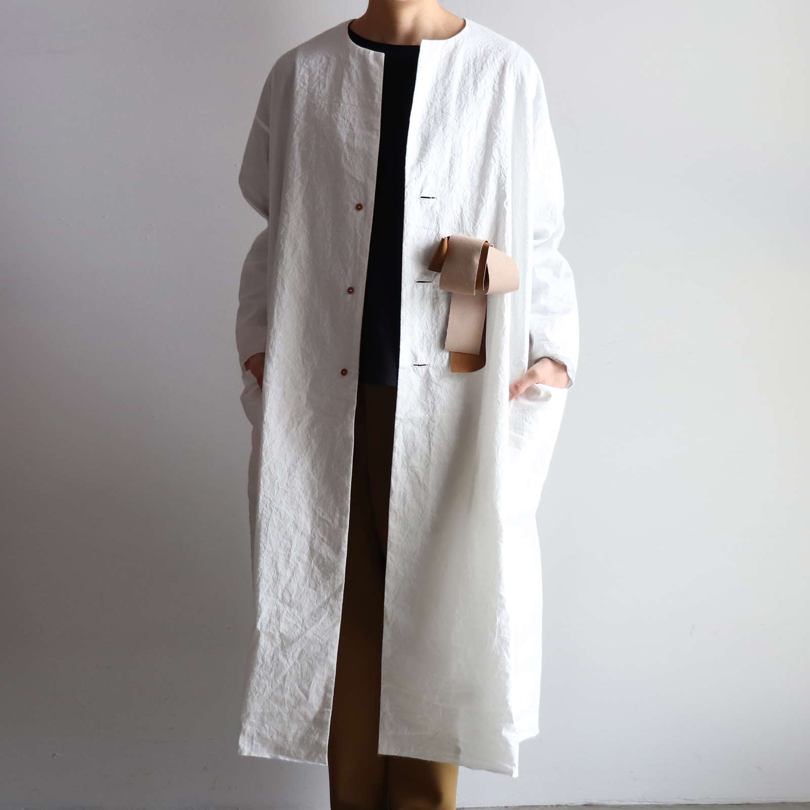 ヒムカシ製図 - 耳鳴！kruta coat -（ 画用紙布／Off white） - ViVO,VA online market