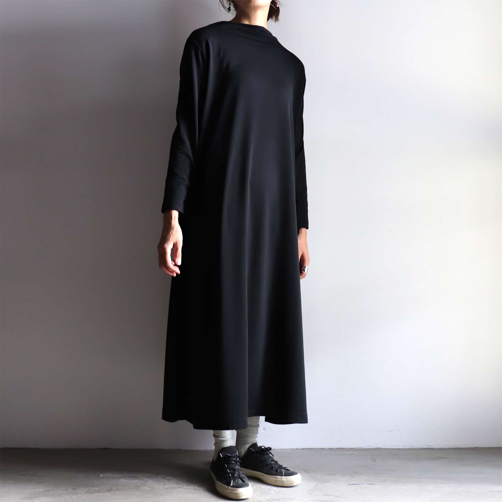 ヒムカシ製図 - thermostat! boat neck onepiece L/S(black) - ViVO,VA