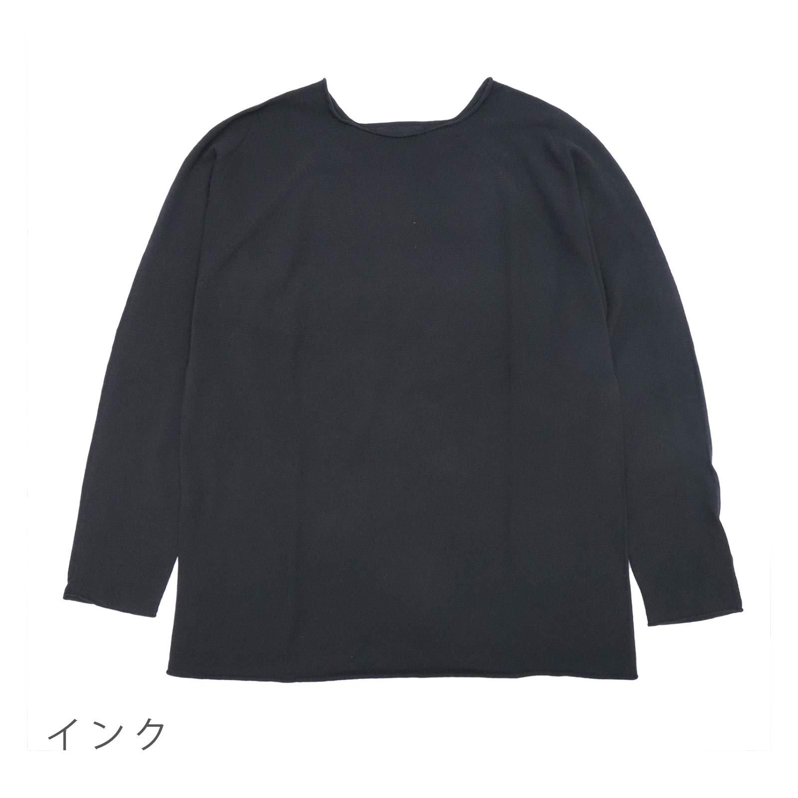 F/style★エフスタイル★ ホールガーメントの綿ニット 丸首（長袖） F/style（エフスタイル）｜ホールガーメントの綿ニット / 丸首