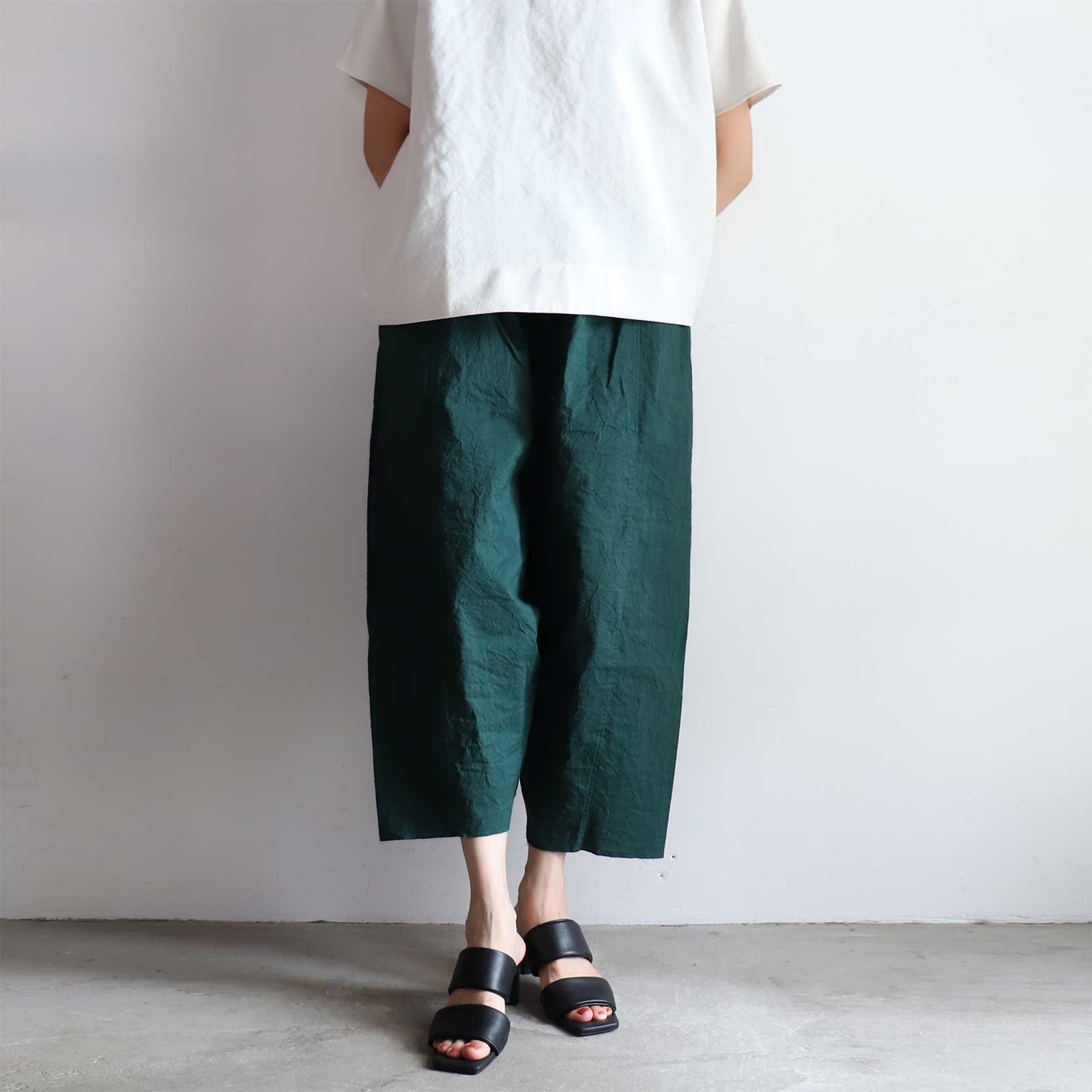 ヒムカシ製図 - 耳鳴！Paper kruta pants -（ えんぴつストライプ・画用紙布 ) - ViVO,VA online market