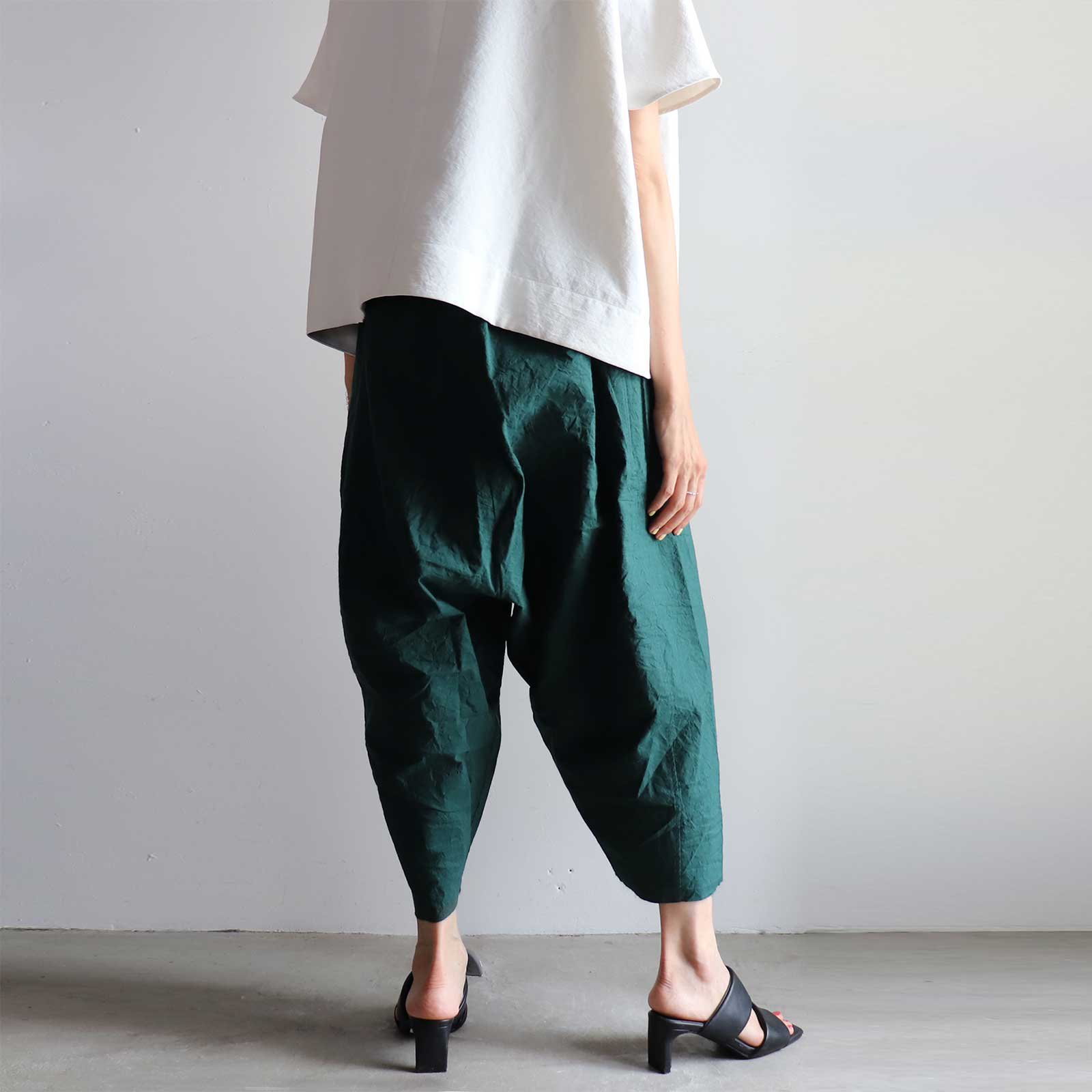 ヒムカシ製図 - 耳鳴！Paper kruta pants -（ えんぴつストライプ・画用紙布 ) - ViVO,VA online market