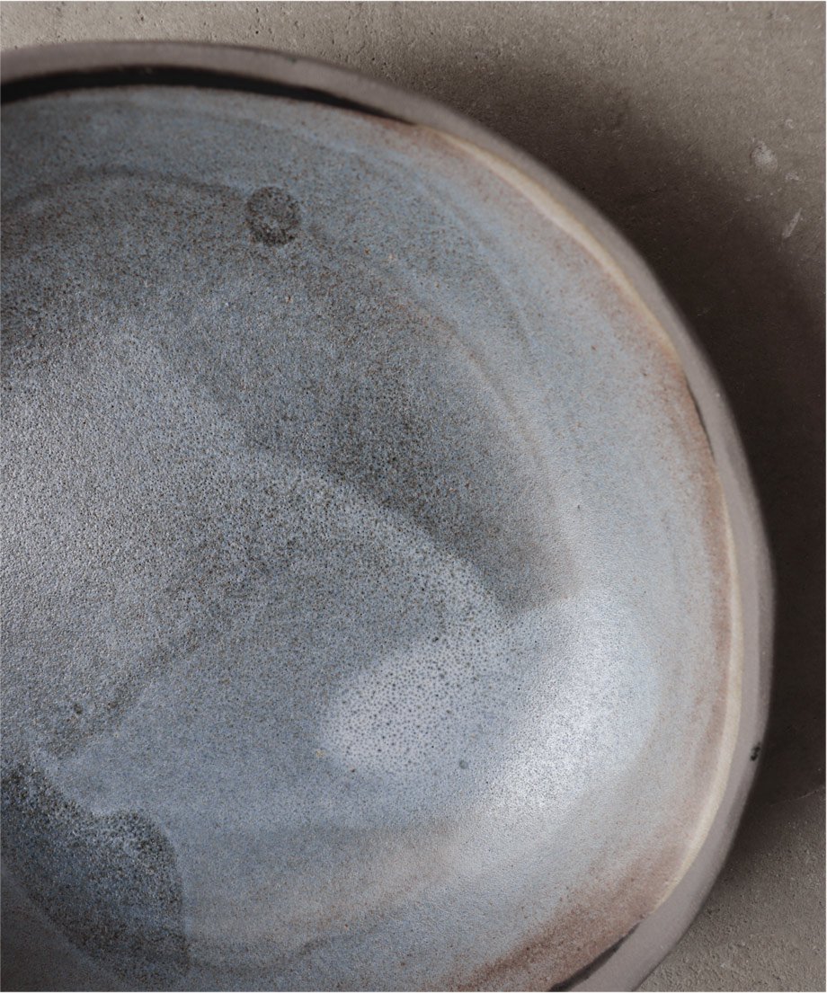 Laima Ceramics<br>grey on grey bowl 22 - B