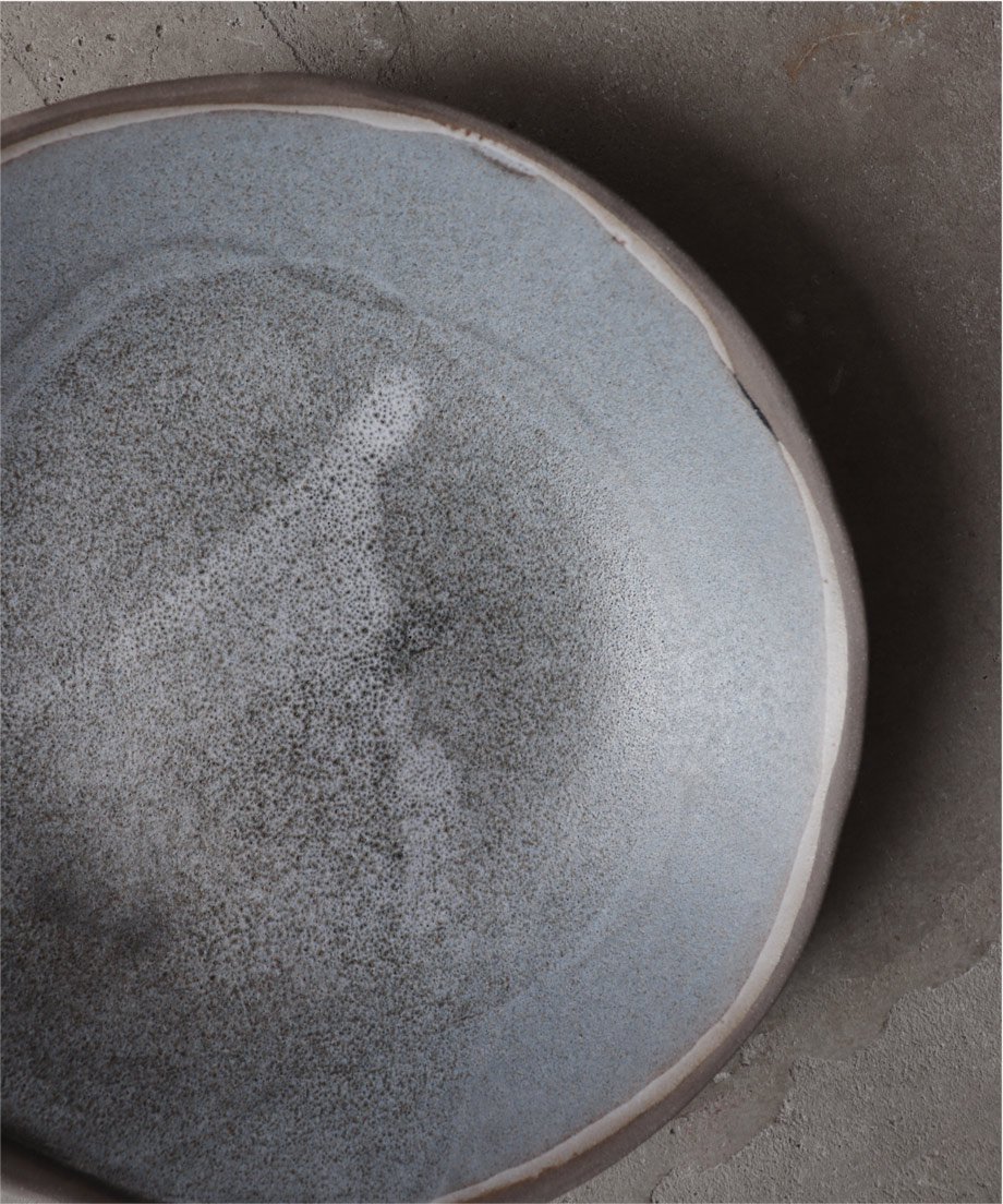 Laima Ceramics<br>grey on grey bowl 19 - C