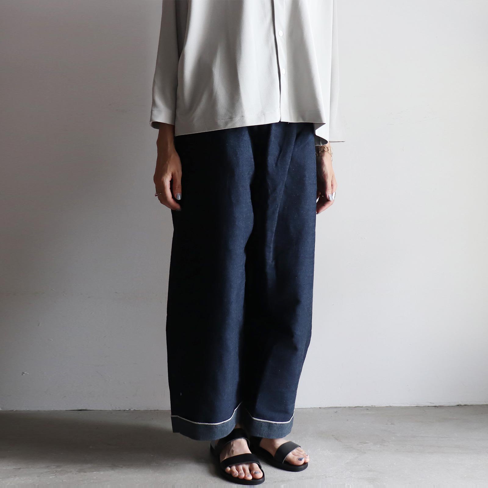 ヒムカシ製図 | 耳鳴! easy ju-do salong pants（ワーカーズ解撚インディゴデニム） - ViVO,VA online  market