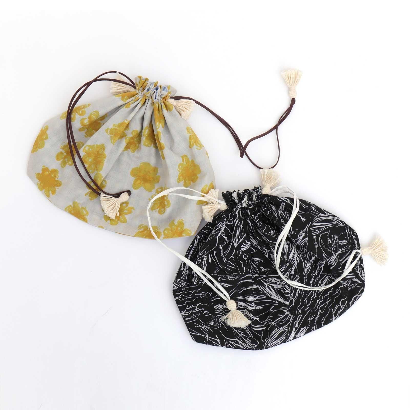Suno & Morrison 巾着 Bag Silk Herringbone Drawstring Bag | Suno & Morris