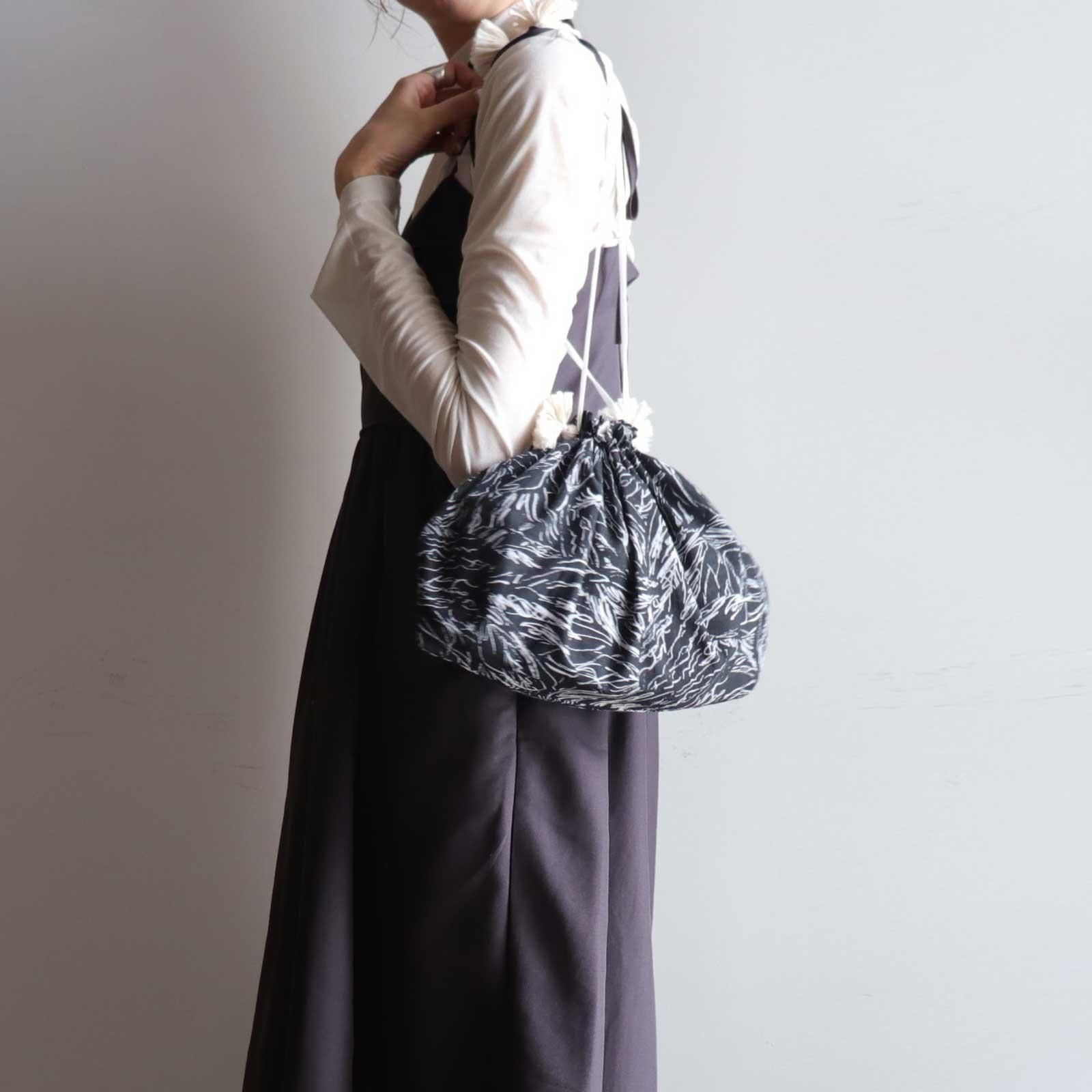 Suno & Morrison 巾着 Bag Silk Herringbone Drawstring Bag | Suno & Morris