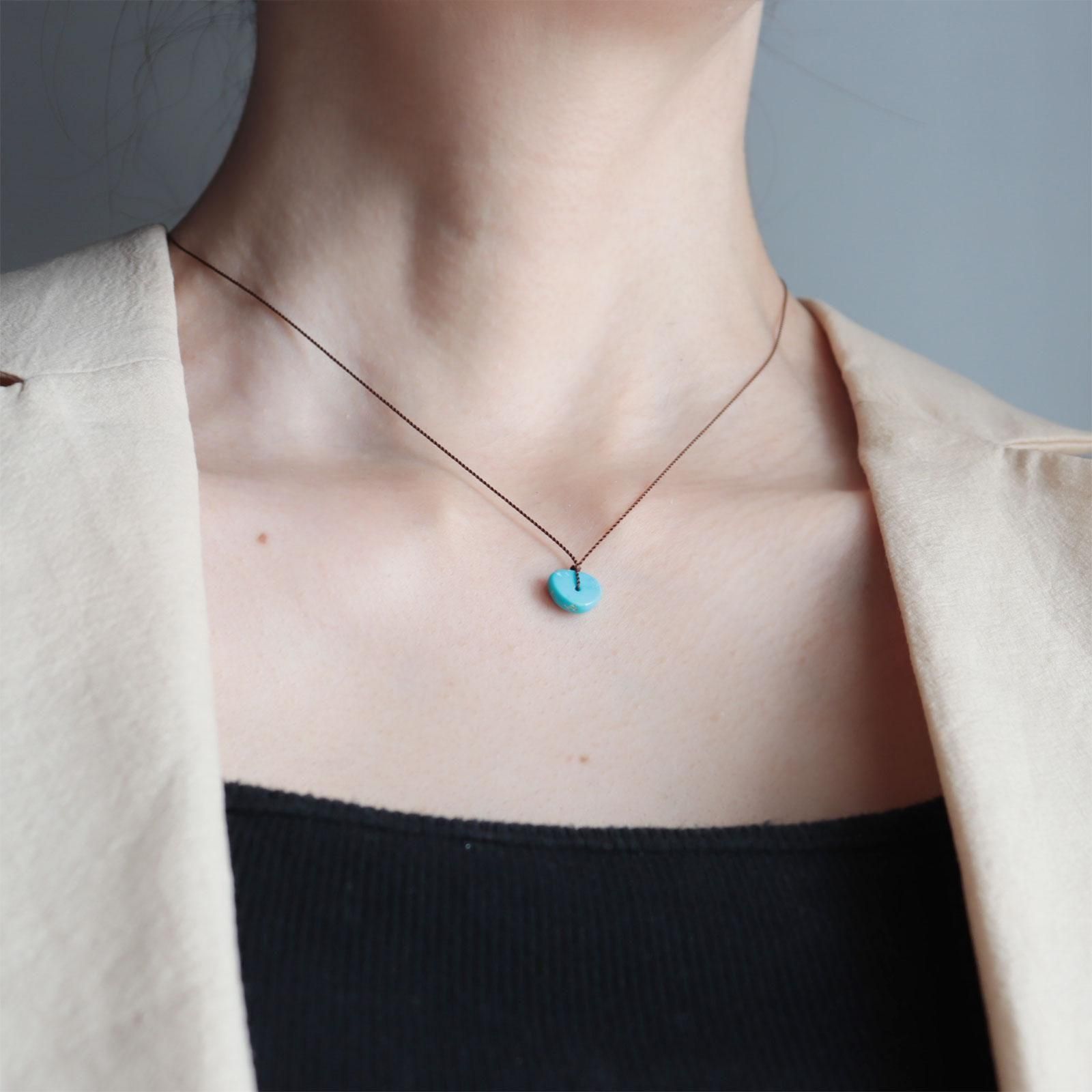 Margaret Solow | Small Raw Turquoise Necklace - ViVO,VA online market
