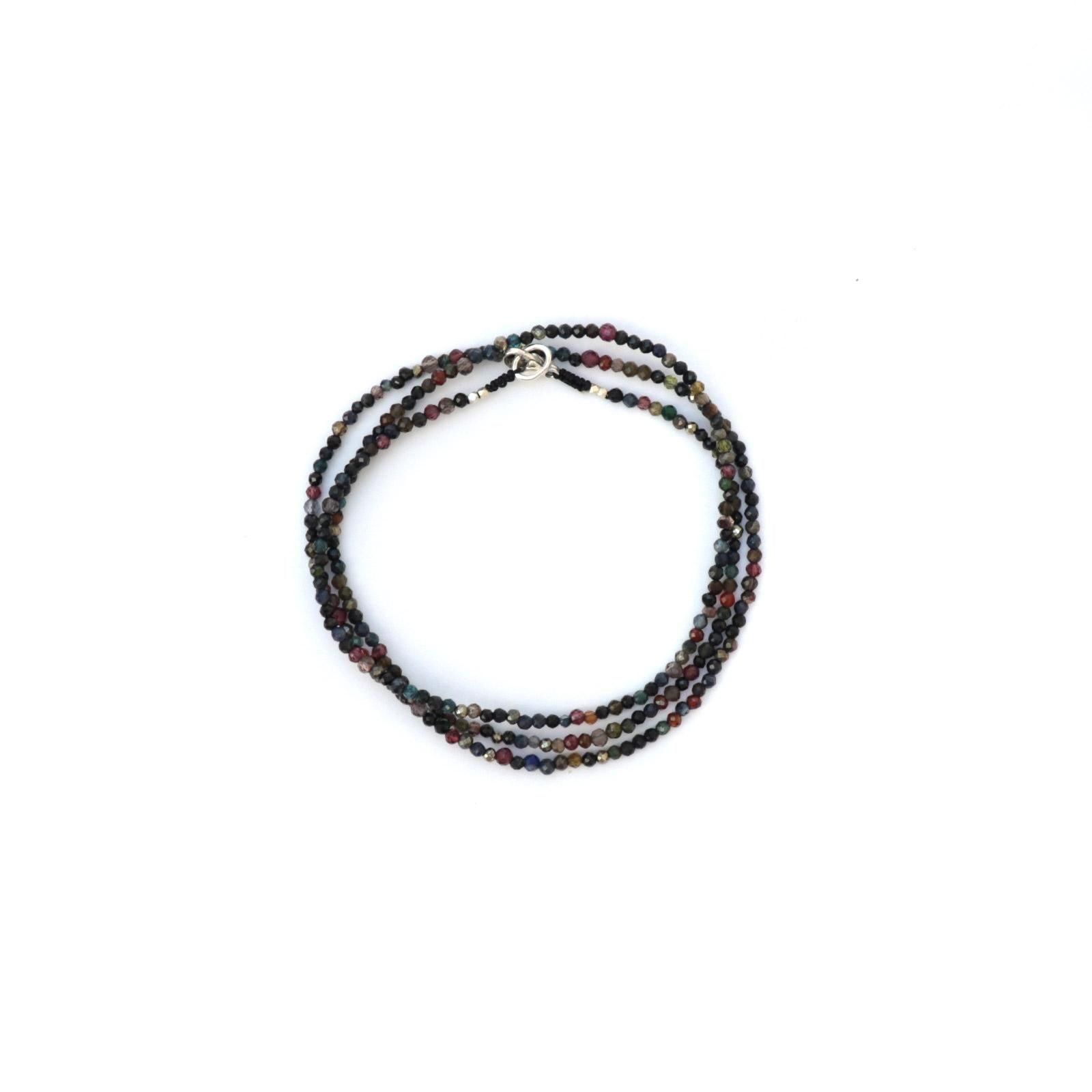 Margaret Solow | Multi Stone Triple Wrap Bracelet | Black