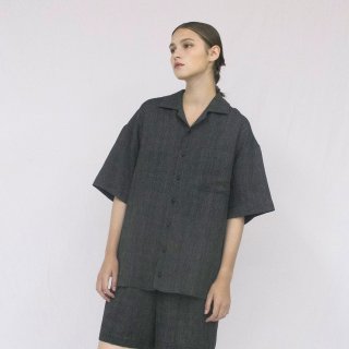 VOAAOV<br>BISHU LINEN X POLYESTER BLENDED YARN HALF SLEEVE SHIRTS<img class='new_mark_img2' src='https://img.shop-pro.jp/img/new/icons2.gif' style='border:none;display:inline;margin:0px;padding:0px;width:auto;' />