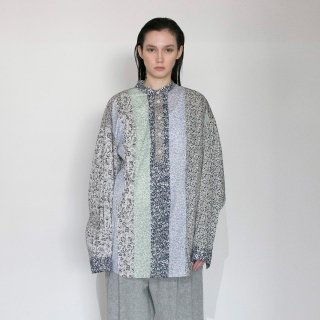 VOAAOV<br>FLORAL PRINT PATCHWORK Pullover Shirt