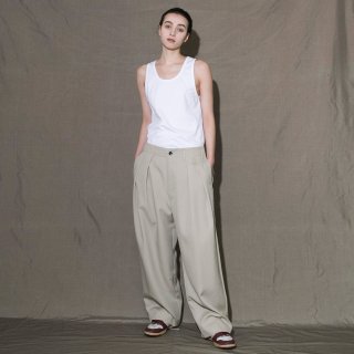 my beautiful landlet<br>HARUTO PROCESSED WOOL TUCK TAPERED PANTS