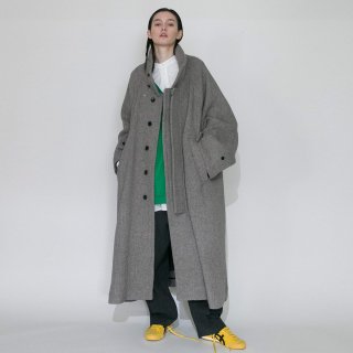 VOAAOV<br>BISHU RECYCLE RIDGE WOOL Stand Collar Long Coat <img class='new_mark_img2' src='https://img.shop-pro.jp/img/new/icons16.gif' style='border:none;display:inline;margin:0px;padding:0px;width:auto;' />