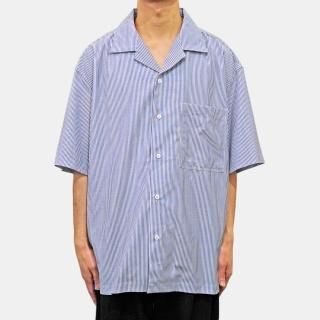YOKO SAKAMOTO<br>OPEN COLLAR SHIRT-STRIPE