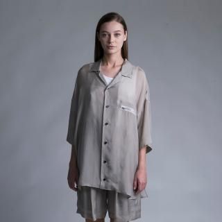 my beautiful landlet<br>DYED CUPRO TAFFETA SHORT SLEEVE SHIRT