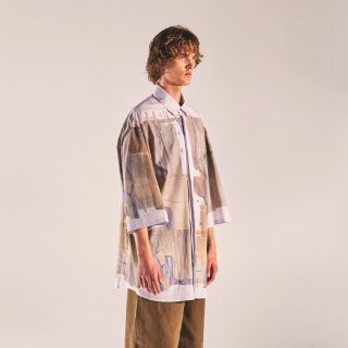 MAREUNROL'S<br>Applique print shirt with short sleeves